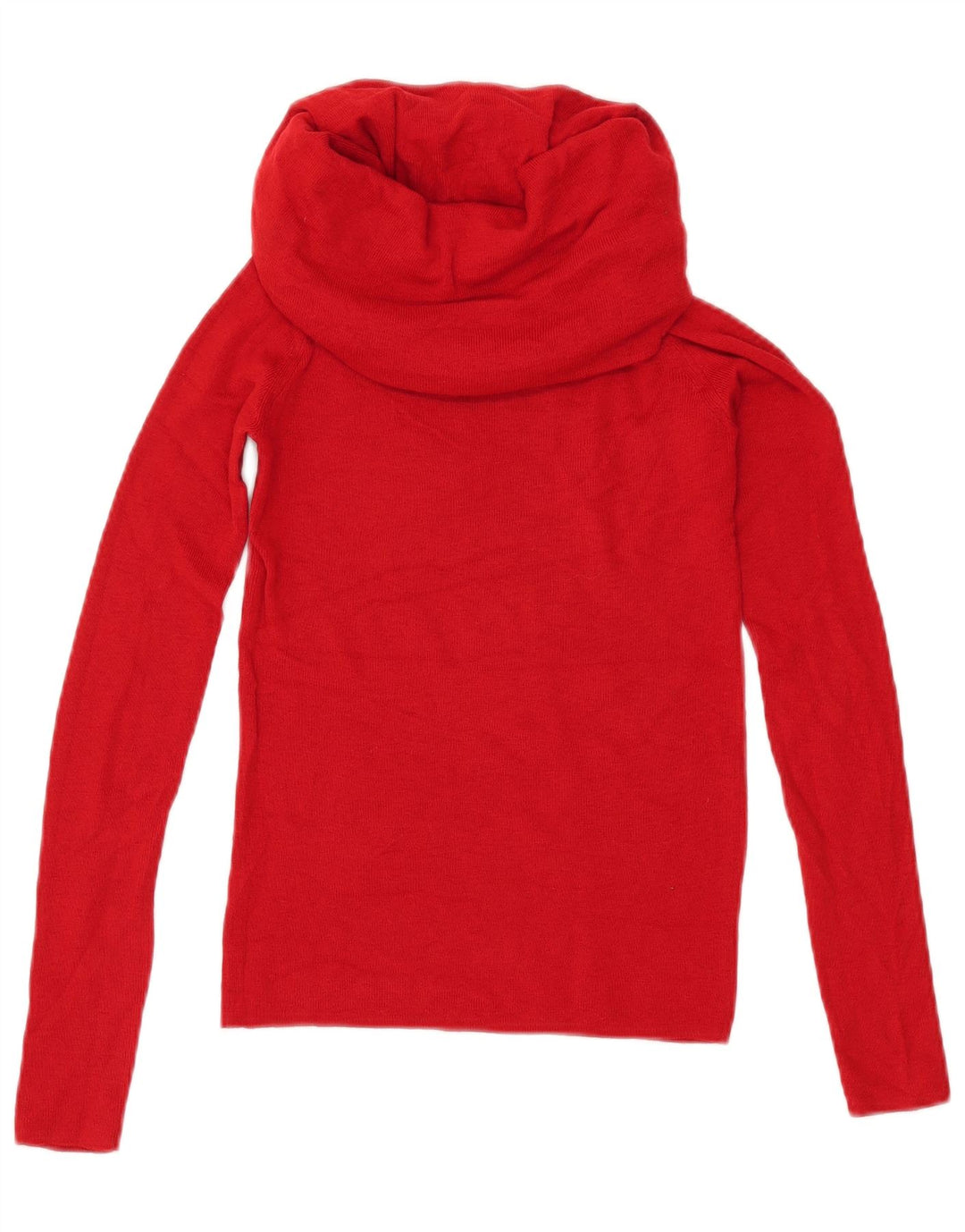 Maglione ZARA da donna con collo alto corto UK 12 rosso medio