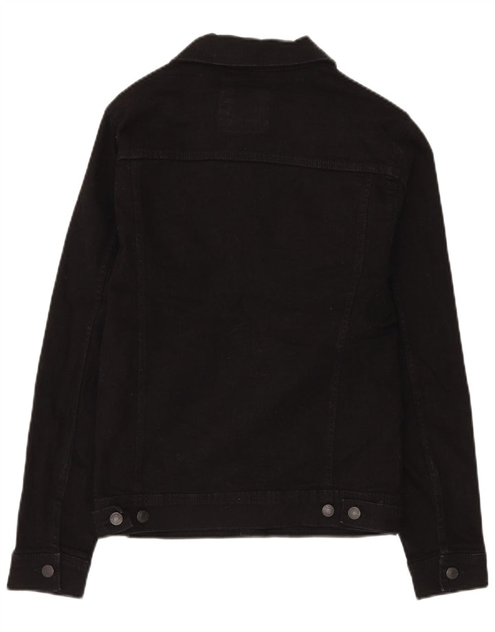 Giacca di jeans da uomo Zara UK 36 piccola in cotone nero