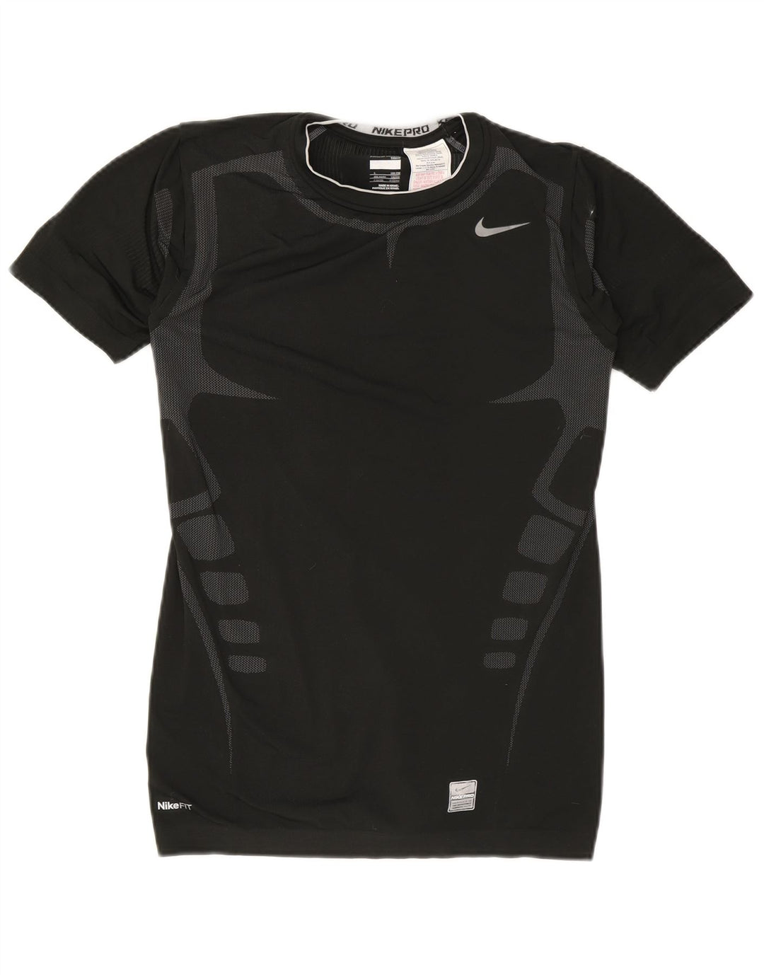 T-shirt da uomo Nike Top Large in poliestere color block nero