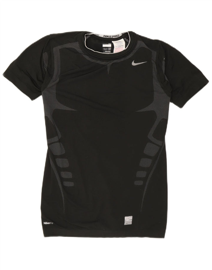 T-shirt da uomo Nike Top Large in poliestere color block nero