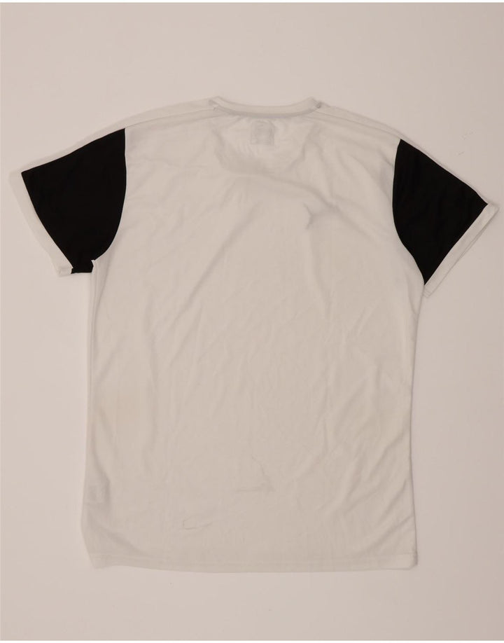 T-shirt da uomo Puma Top Large in poliestere color block bianco
