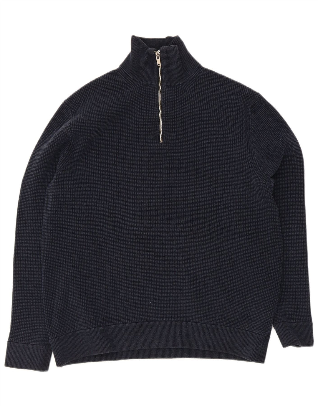 Maglione da uomo Marks & Spencer con zip e collo XL in poliestere blu navy