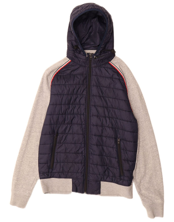 Tommy Hilfiger Giacca da uomo con vestibilità vintage con cappuccio, giacca grande, blu navy