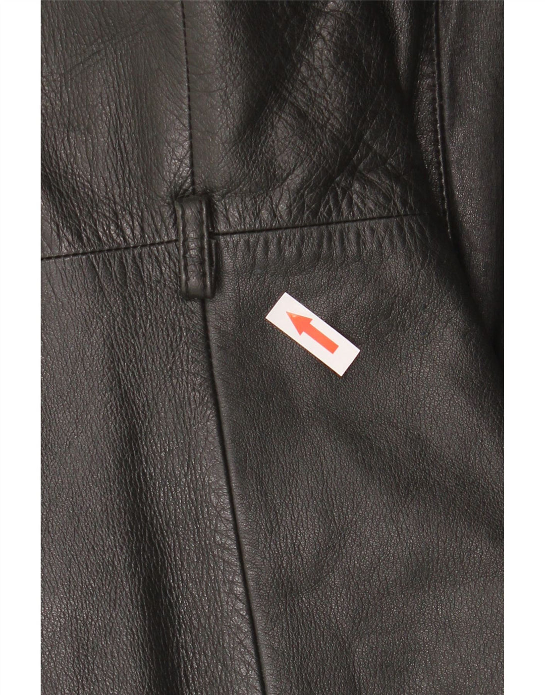 Cappotto in pelle vintage da donna UK 10 piccolo nero