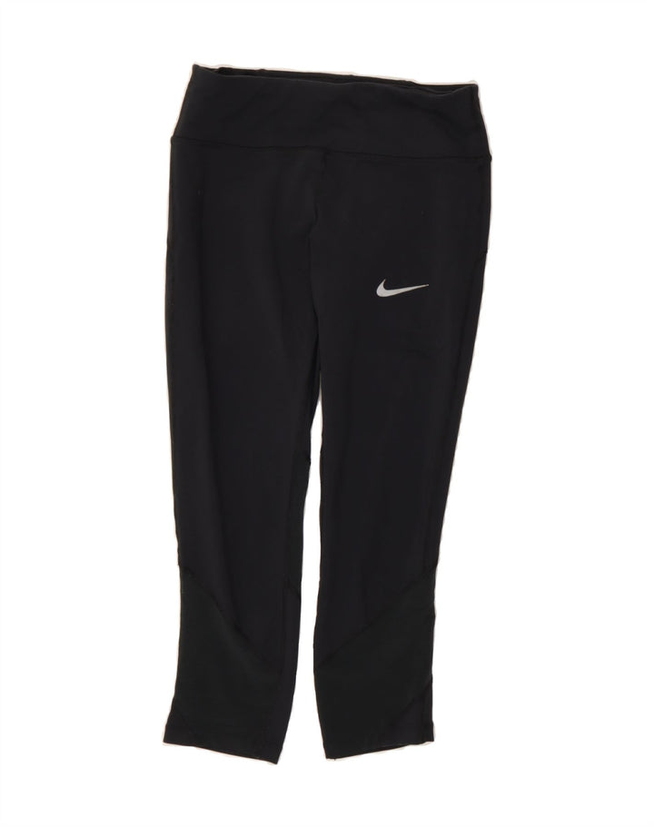 NIKE Womens Dri Fit Capri Leggings UK 8 Small  Black Nylon Vintage Nike and Second-Hand Nike from Messina Hembry 