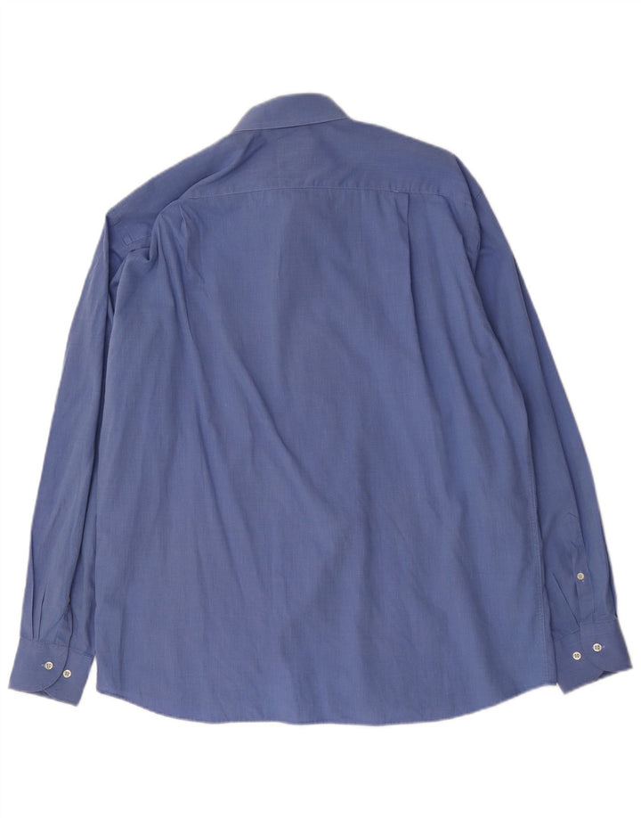 Camicia da uomo Roccobarocco taglia 42 16 1/2 grande cotone blu