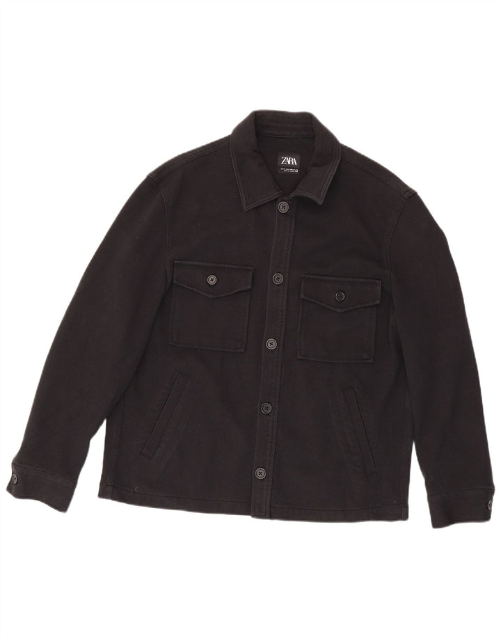 Giacca utility da uomo Zara UK 38 cotone nero medio
