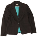 Giacca blazer da donna a 1 bottone Oasis UK 12 poliestere nero medio