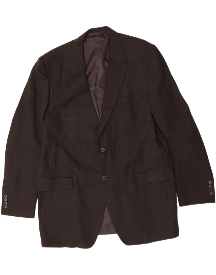 VINTAGE Mens 2 Button Blazer Jacket UK 40 Large Black Vintage Vintage and Second-Hand Vintage from Messina Hembry 