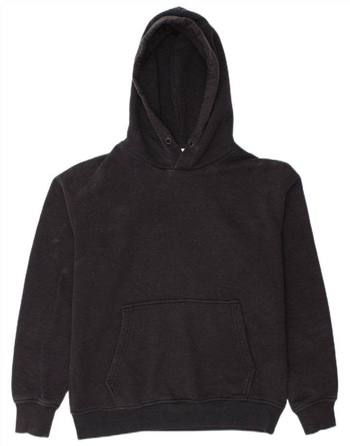Felpa con cappuccio da uomo Zara in cotone nero medio