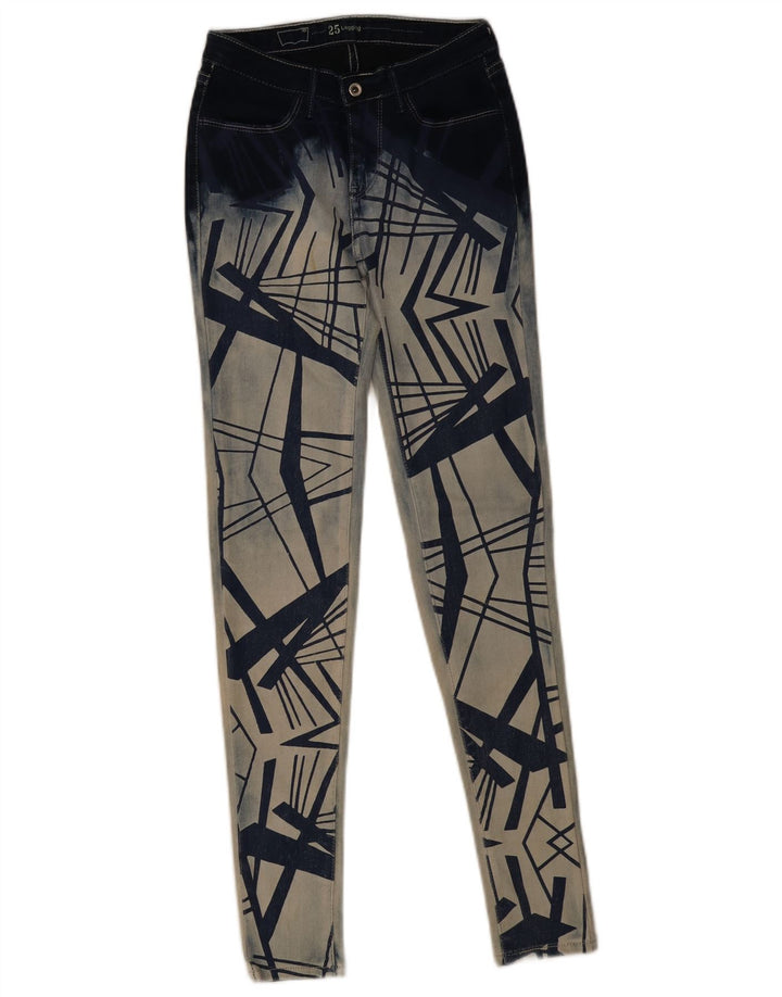 Jeans skinny da donna Levi's W25 L30 cotone geometrico blu