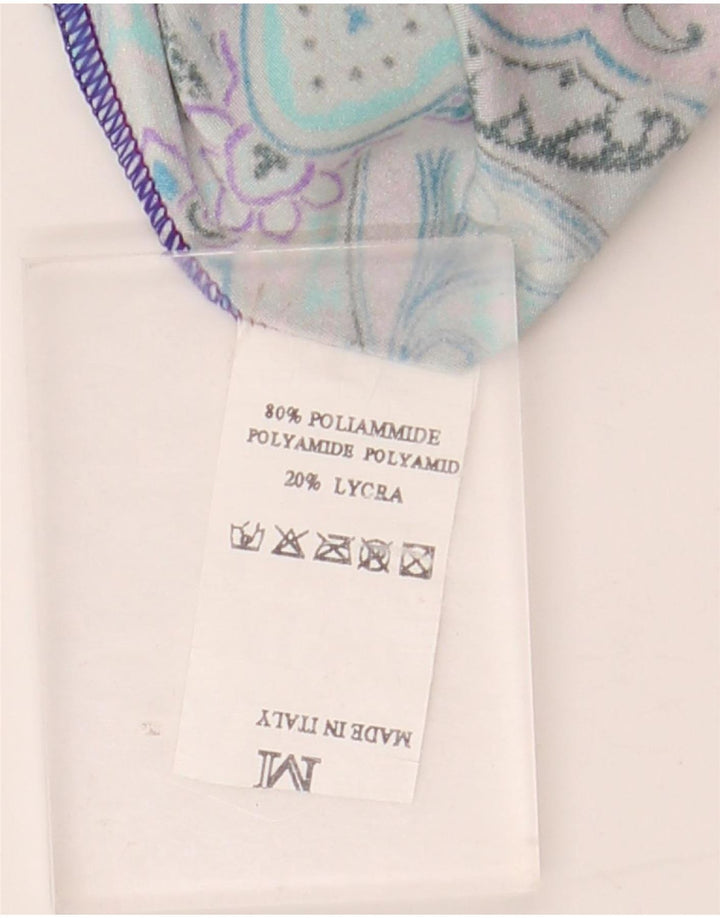 Pantaloni casual a vita alta da donna VINTAGE medi W24 L32 multicolore