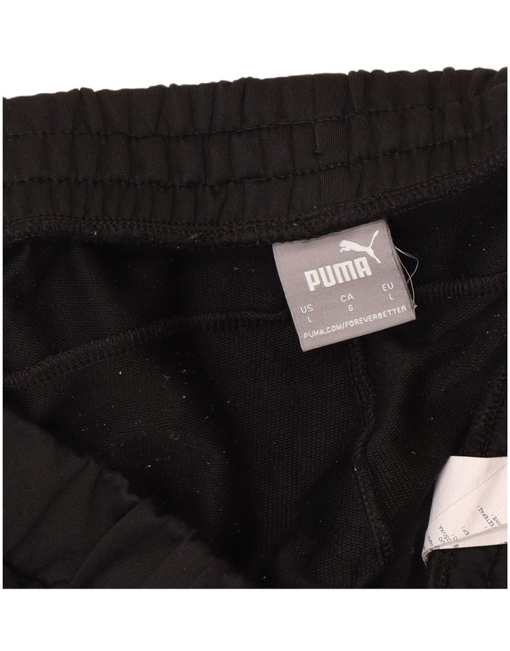 Pantaloni da tuta da uomo Puma Joggers grandi neri in poliestere sportivo