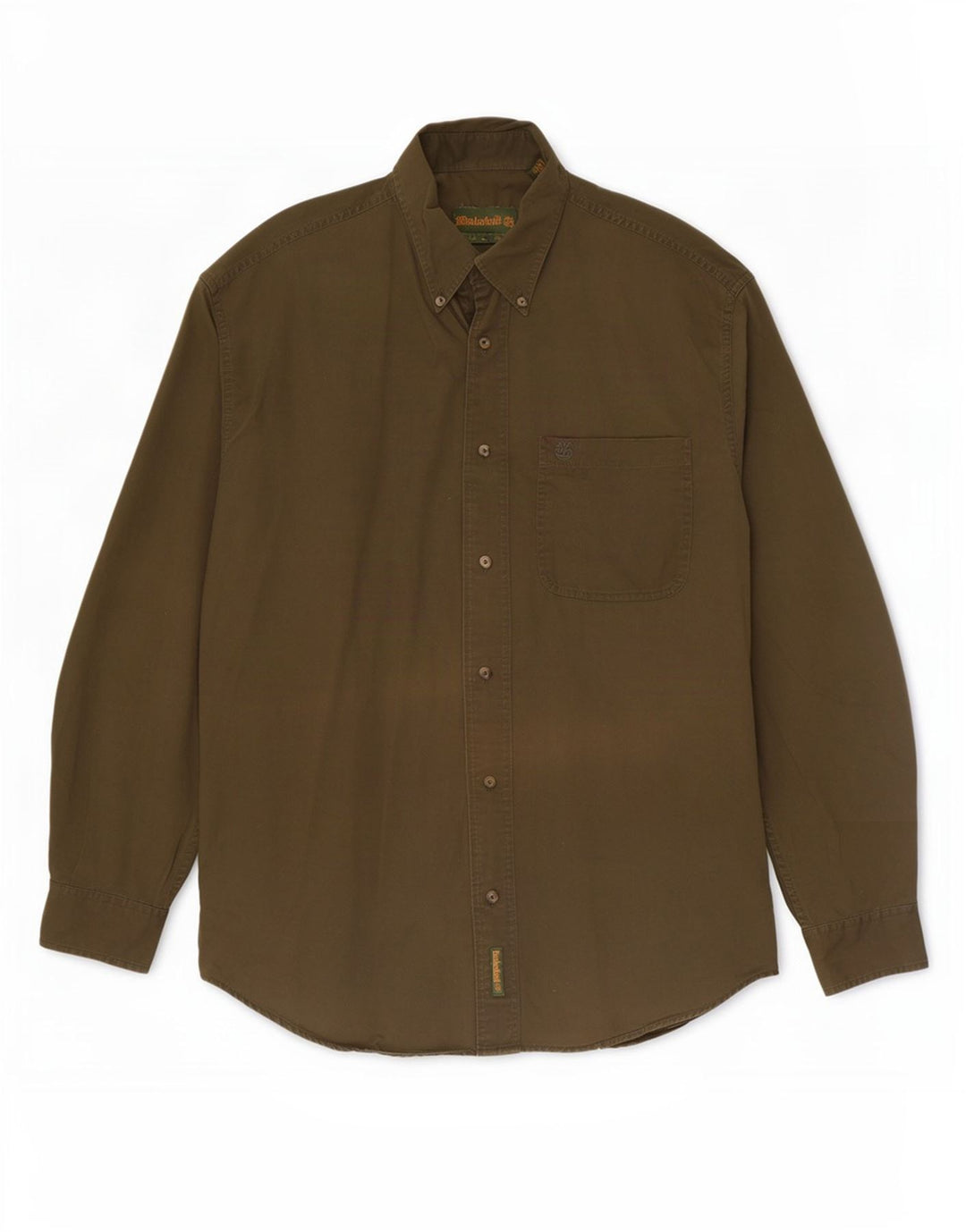 Camicia da uomo Timberland in cotone kaki medio