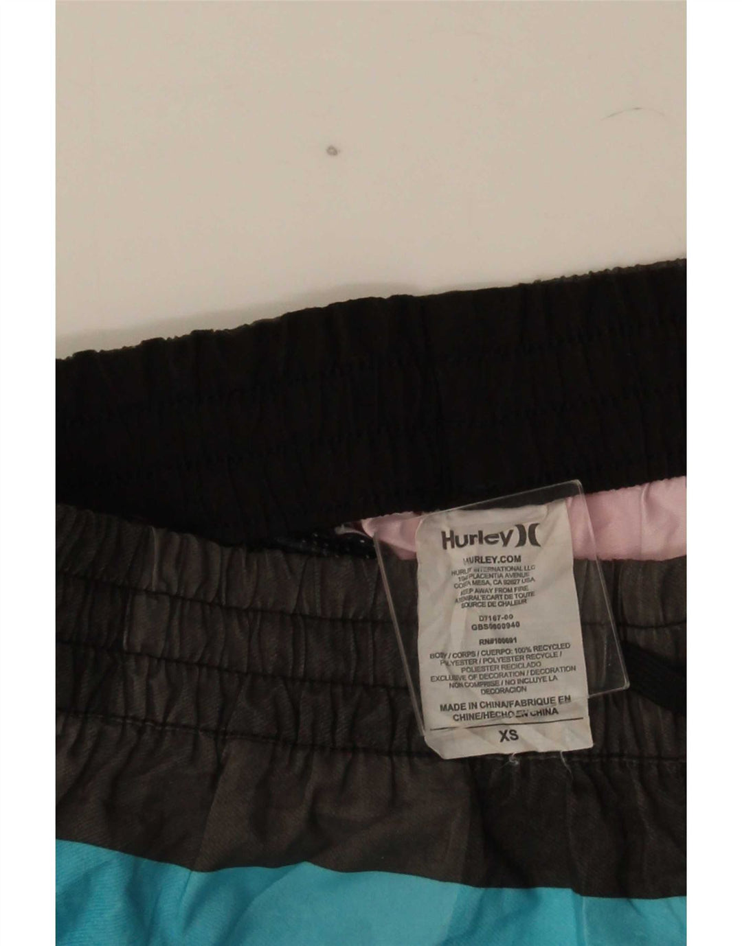 Pantaloncini da bagno da uomo Hurley XS in poliestere color block multicolore