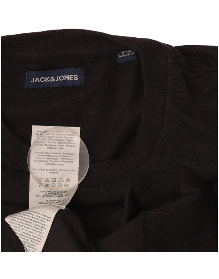 Jack & Jones Felpa con grafica da uomo Maglione in cotone grigio medio