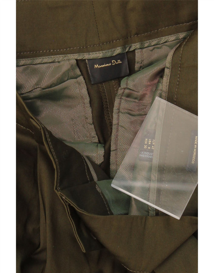 MASSIMO DUTTI Womens Pegged Chino Trousers EU 40 Medium W30 L28 Khaki