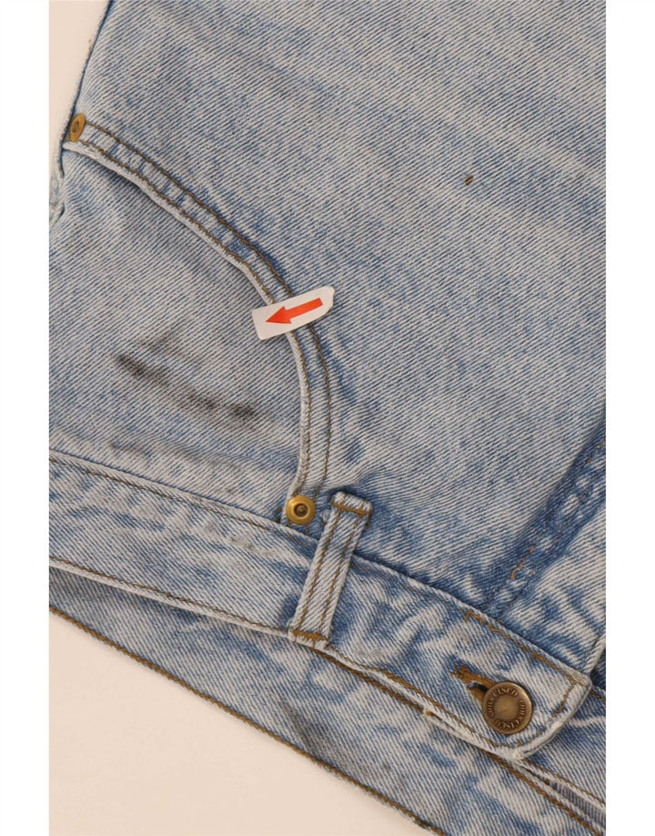 Pantaloncini di jeans vintage da donna grandi W34 in cotone blu