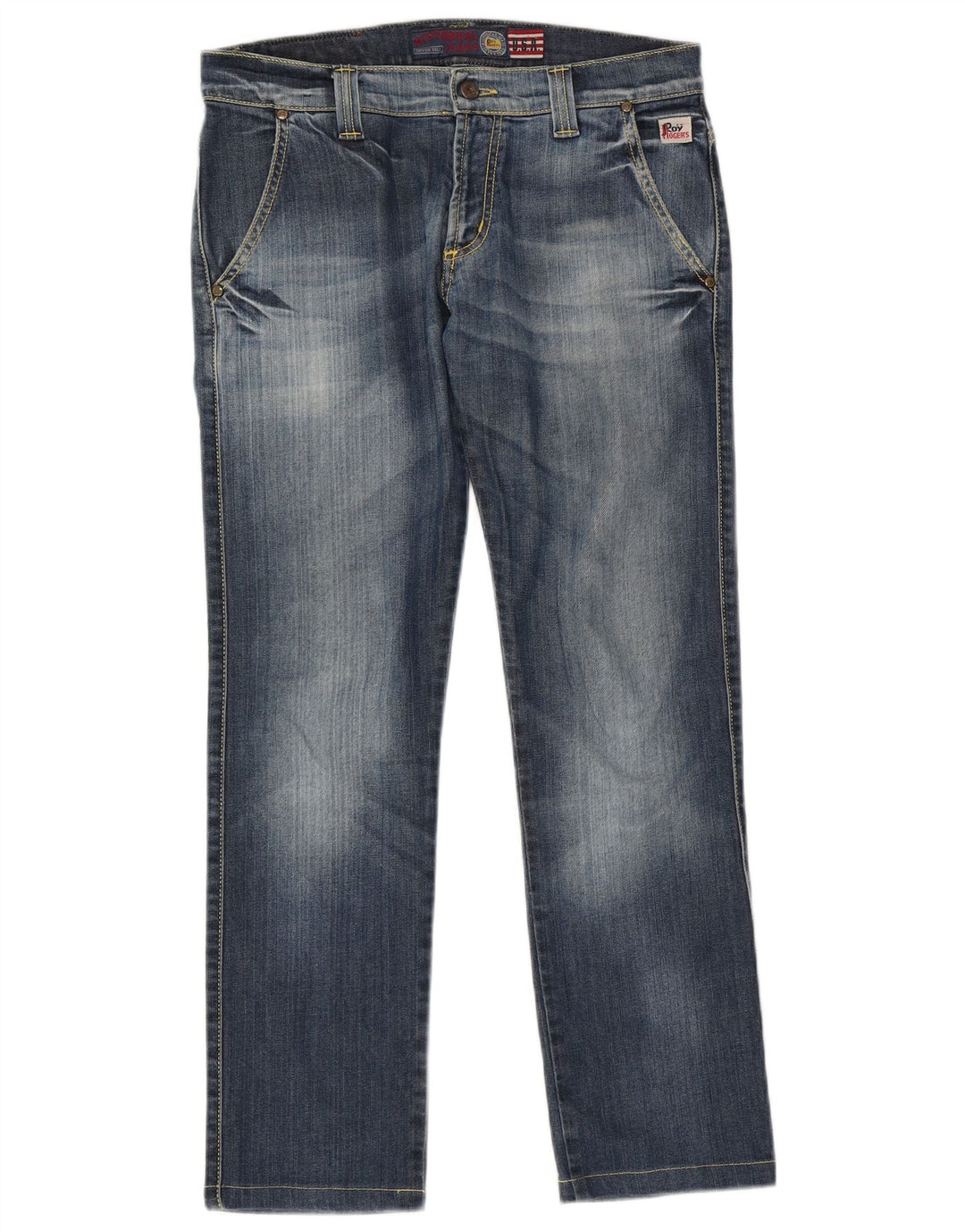 Jeans dritti da uomo Roy Rogers W32 L28 cotone blu