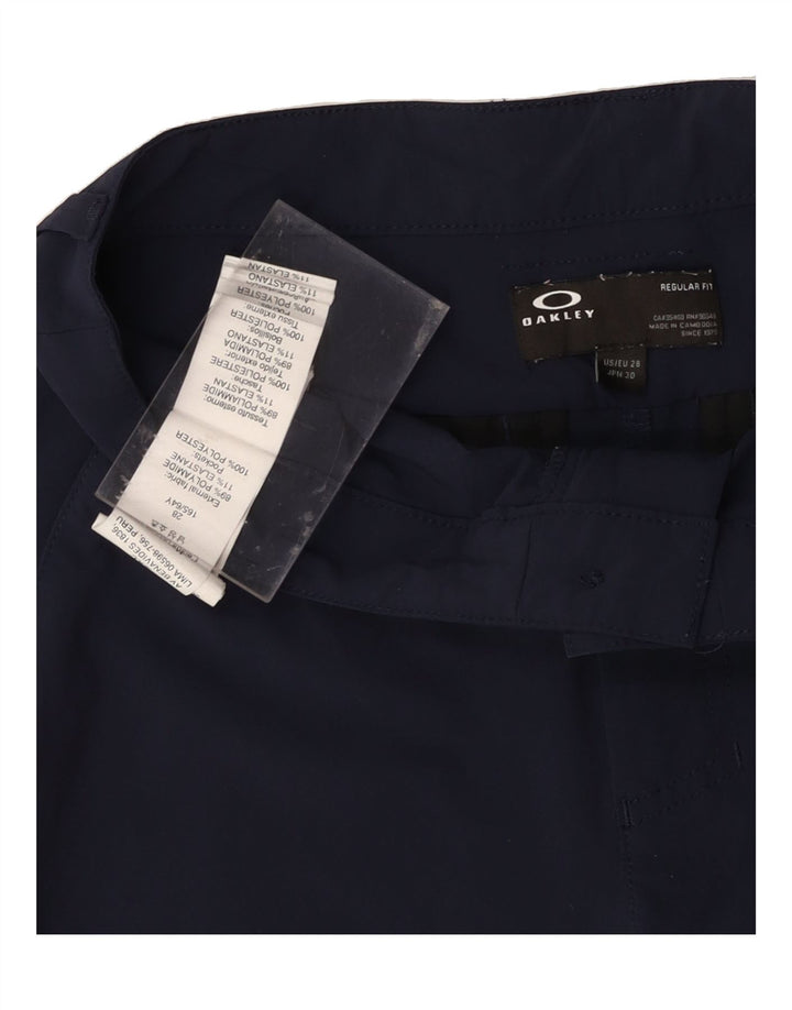 OAKLEY Mens Chino Shorts W28 Small Navy Blue Polyester Vintage Oakley and Second-Hand Oakley from Messina Hembry 