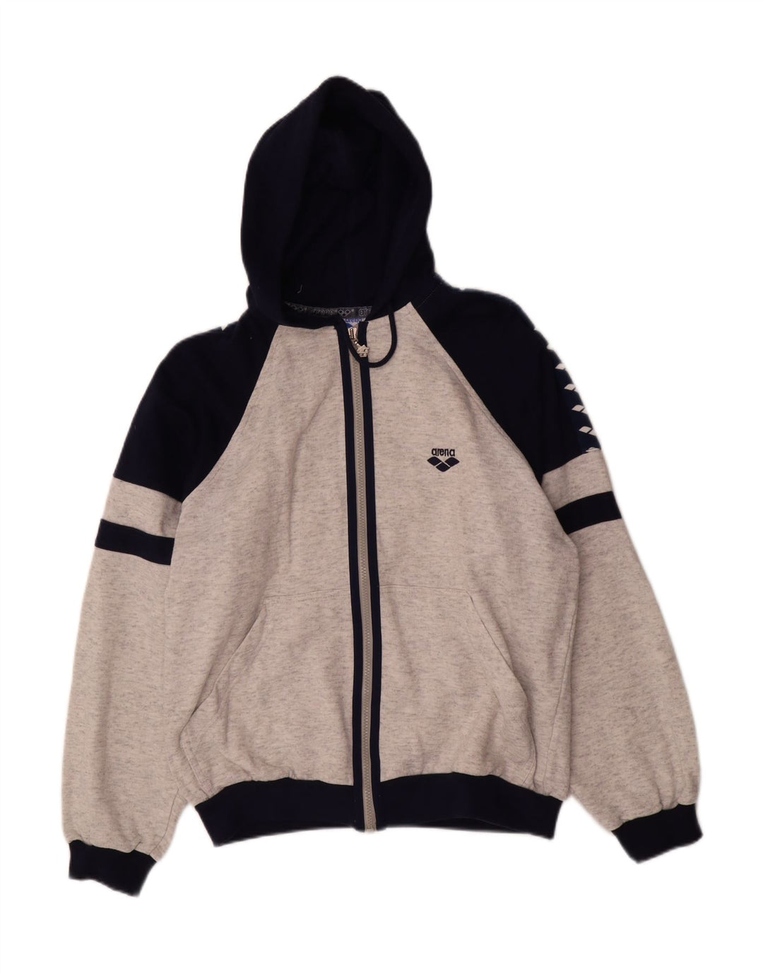 Felpa con cappuccio e zip da donna Arena UK 12 Colorblock grigio medio