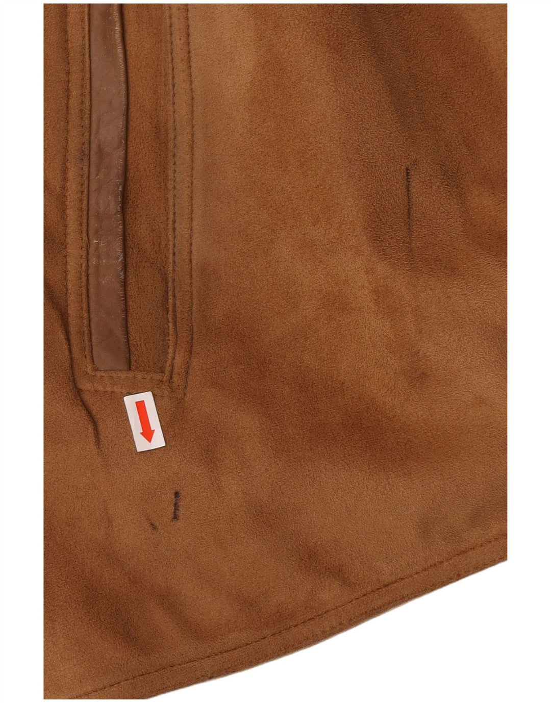 EMPORIO E.G.A Giubbotto bomber in pelle scamosciata da uomo UK 42 XL Beige