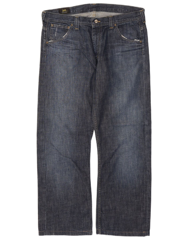 Jeans dritti Dillon da uomo LEE W36 L30 in cotone blu navy
