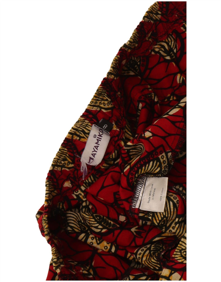 Pantaloni cropped da donna con motivo astratto Mayamiko US 8 Medium W30 L26 Rossi