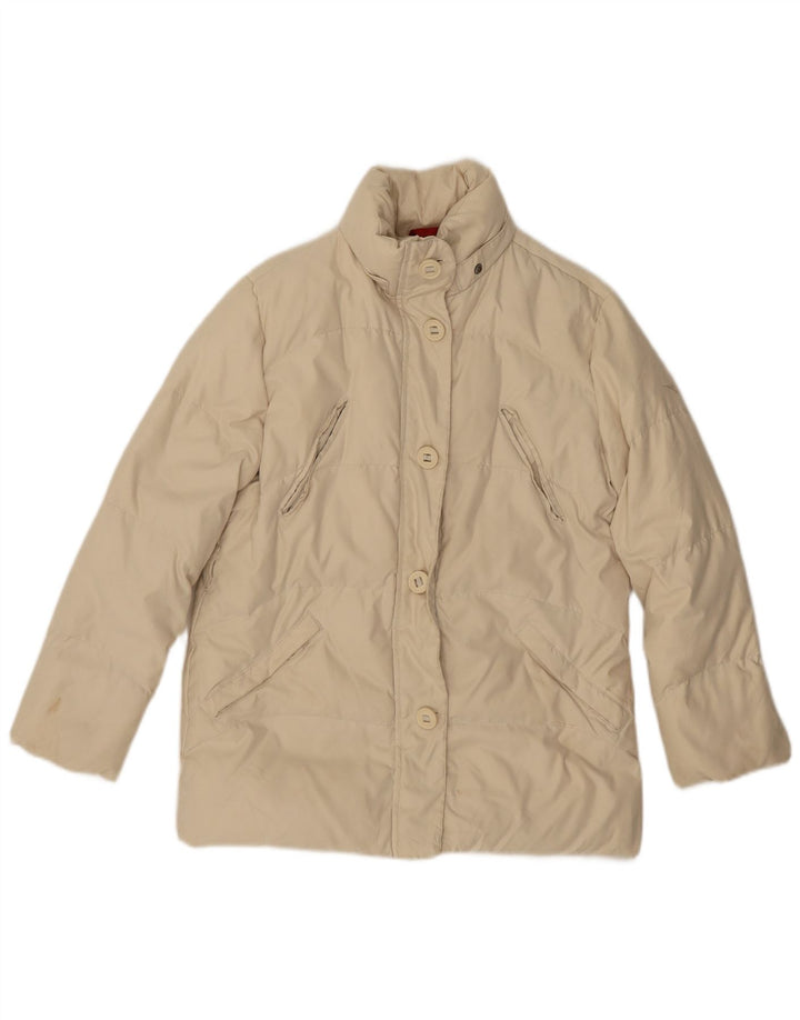 Diadora Girls Oversized Padded Jacket 9-10 Years Large Beige Polyester