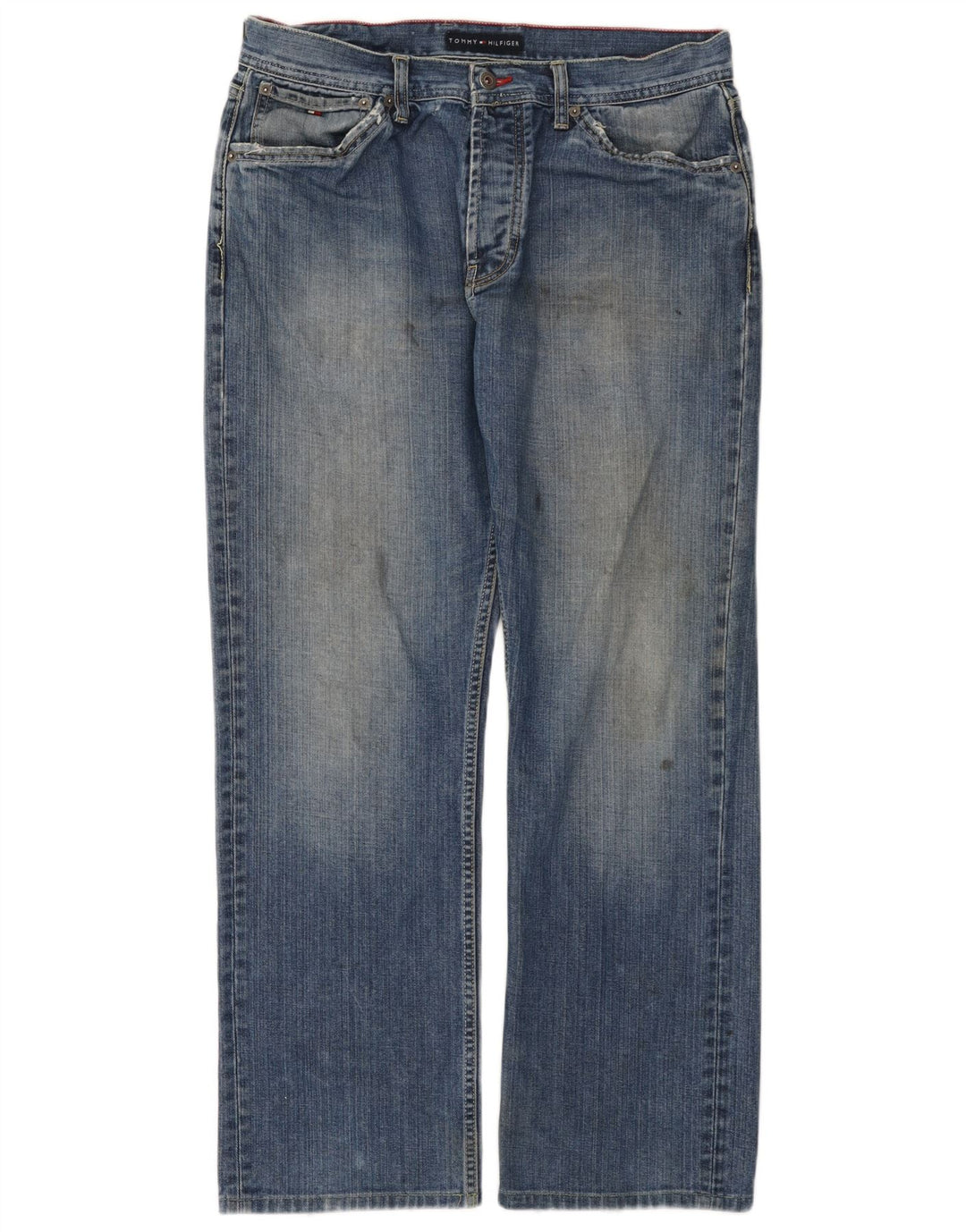 Jeans dritti da uomo Tommy Hilfiger W34 L32 cotone blu