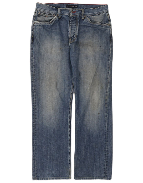 Jeans dritti da uomo Tommy Hilfiger W34 L32 cotone blu