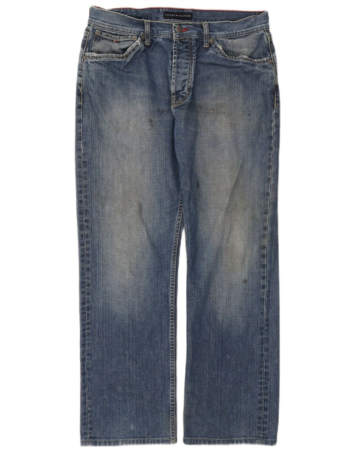 Jeans dritti da uomo Tommy Hilfiger W34 L32 cotone blu