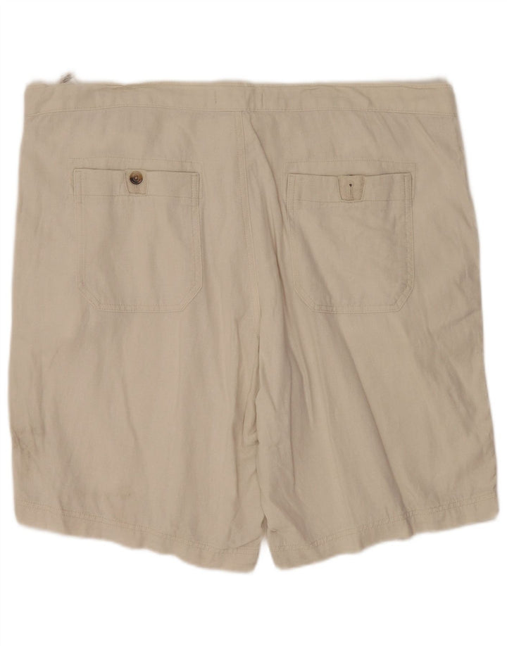 Pantaloncini chino da uomo Marks & Spencer W42 2XL Beige Lino