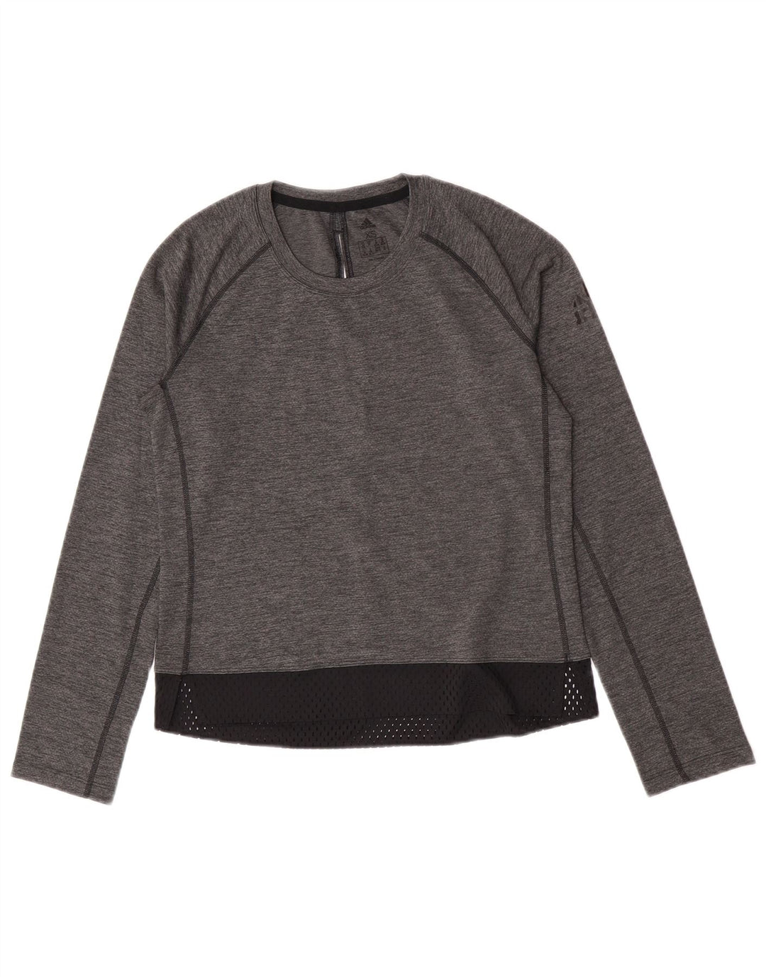 Adidas Maglia a maniche lunghe da donna UK 4/6 XS Poliestere color block grigio