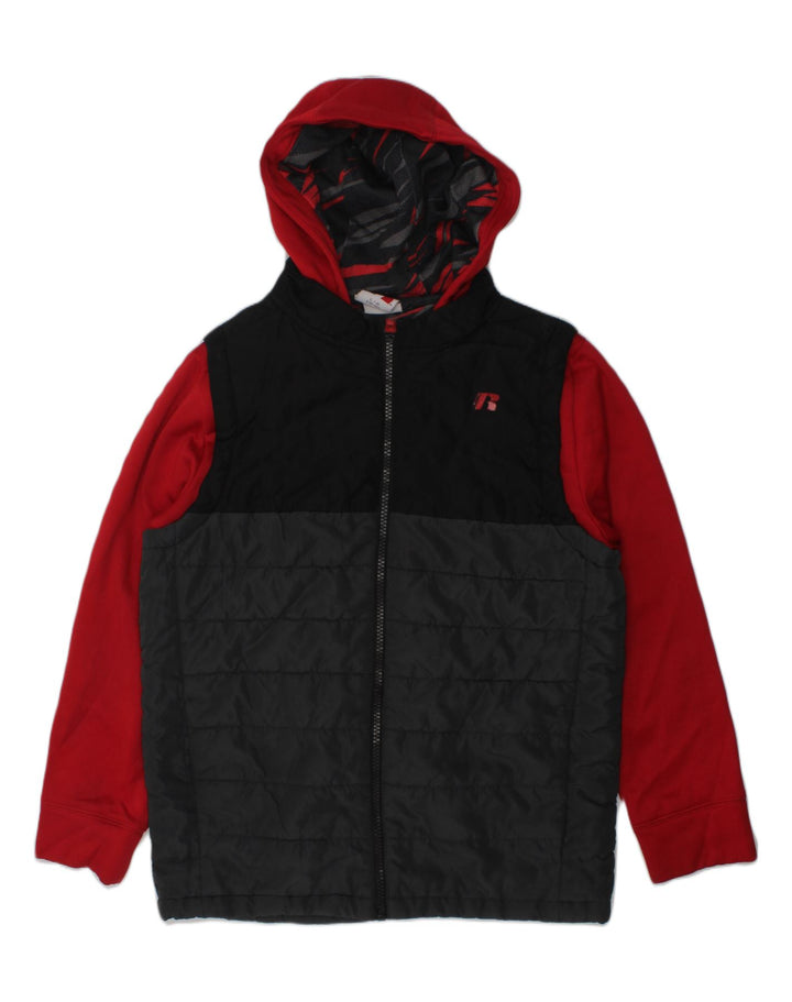 RUSSELL ATHLETIC Boys Zip Hoodie Sweater 10-11 Years Large Black | Vintage Russell Athletic | Thrift | Second-Hand Russell Athletic | Used Clothing | Messina Hembry 