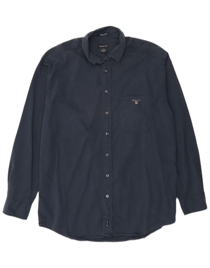 Camicia Gant da uomo vestibilità regolare in cotone blu navy medio