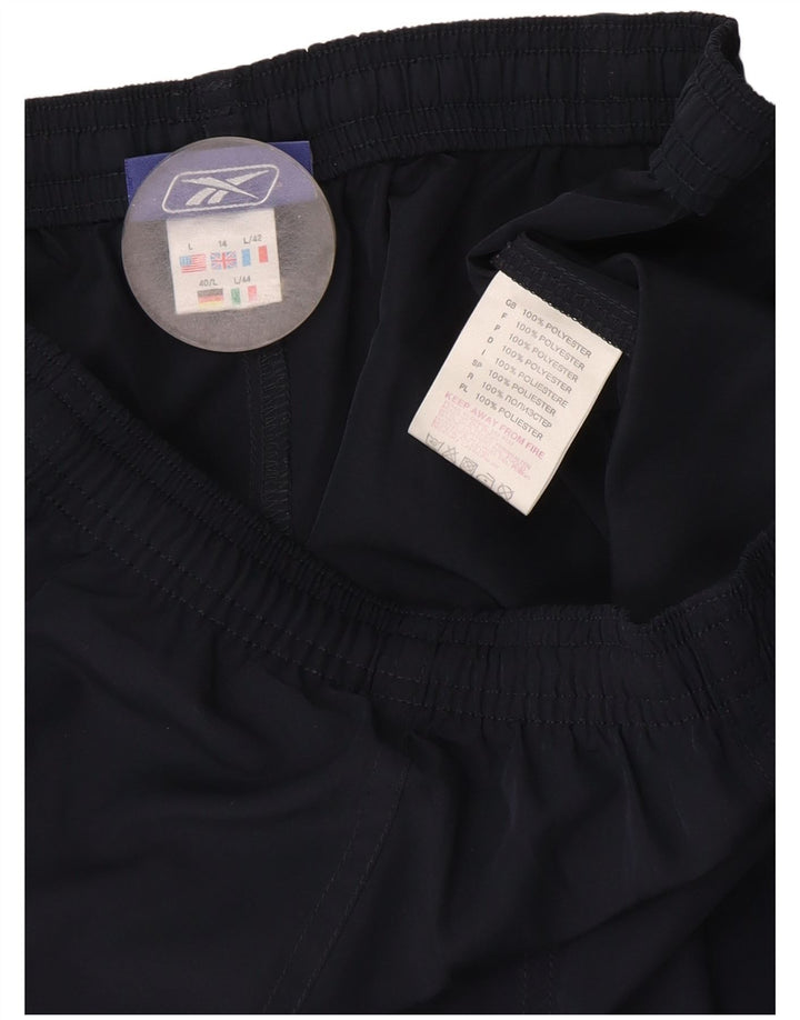Pantaloncini sportivi Reebok da donna UK 14 Large blu navy in poliestere