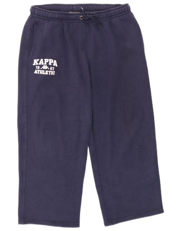 Pantaloni da tuta con grafica Kappa da uomo, grandi, in cotone blu navy