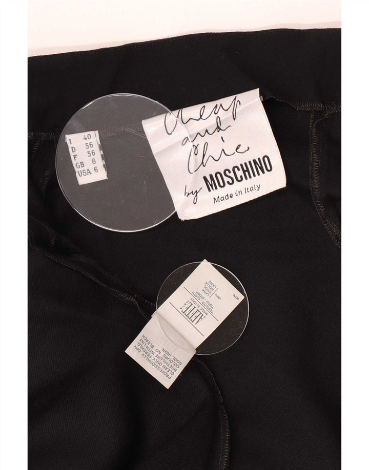Moschino Gonna a portafoglio da donna UK 8 Small W24 Black Wool