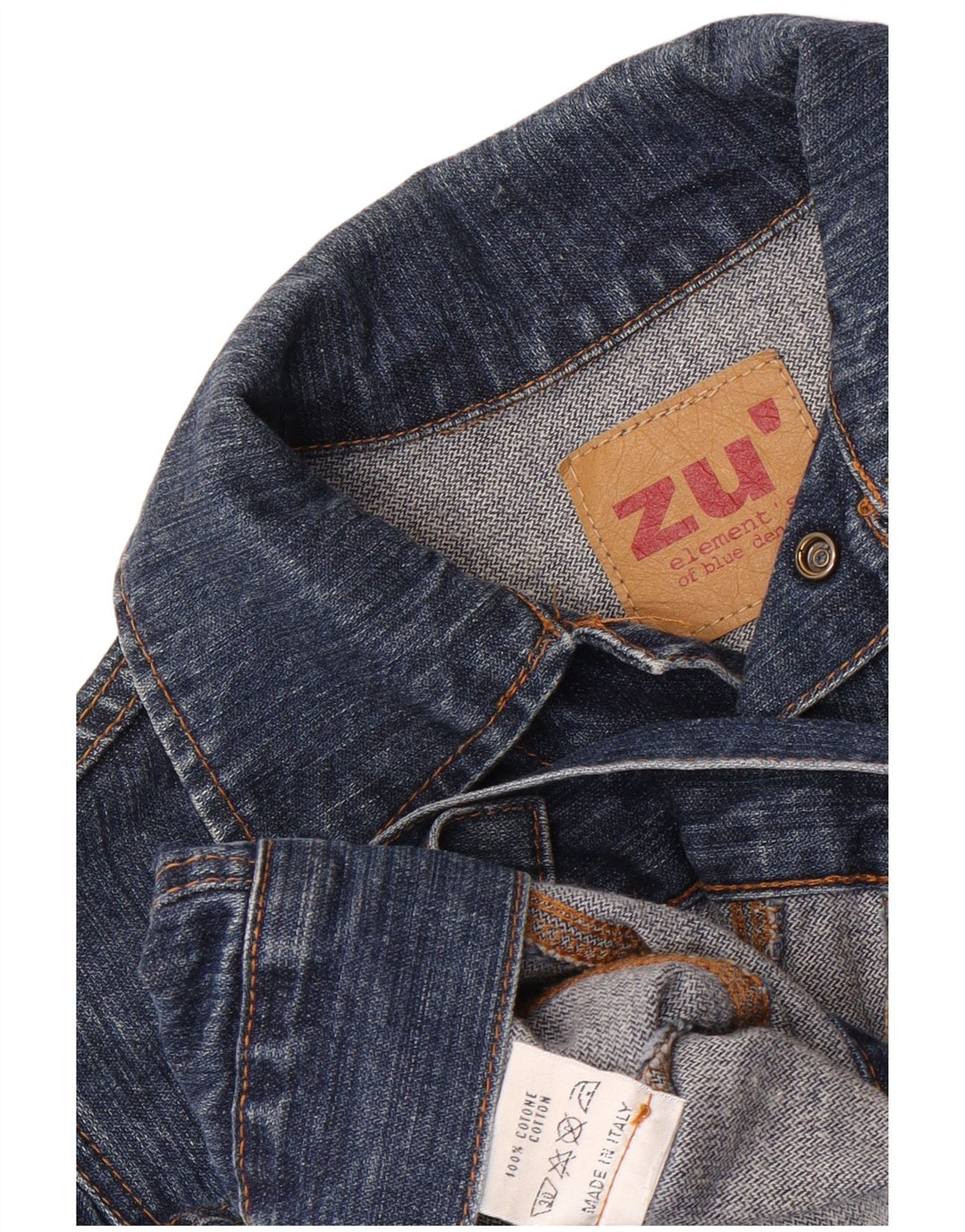 Giacca di jeans corta da donna Zu Elements IT 40 Small Blu Cotone