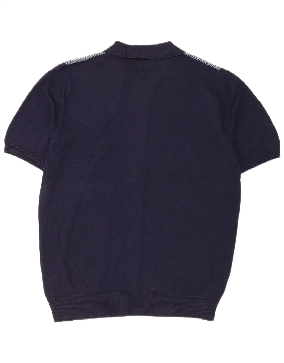 Camicia in maglia a maniche corte da uomo Pierre Cardin medio blu navy geometrico