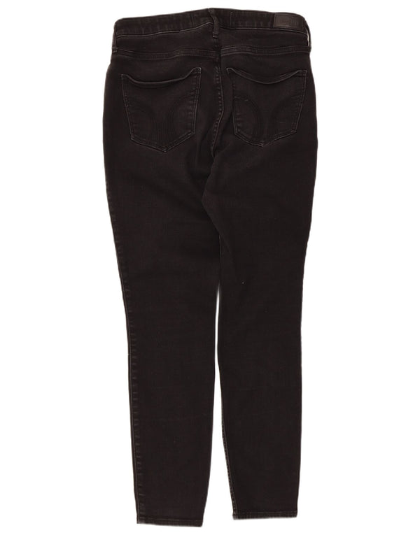 Hollister Womens Curvy Skinny High Waist Jeans US 11 Large W30 L28 Black