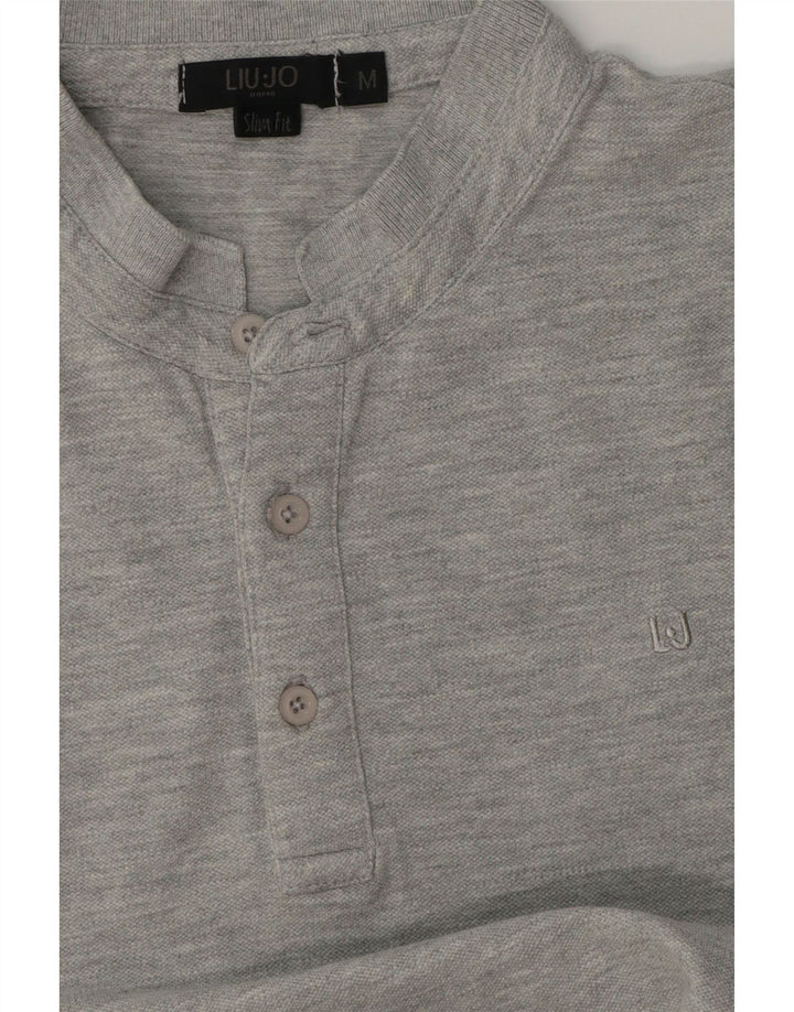 Polo da uomo slim fit Liu Jo grigio medio chiazzato
