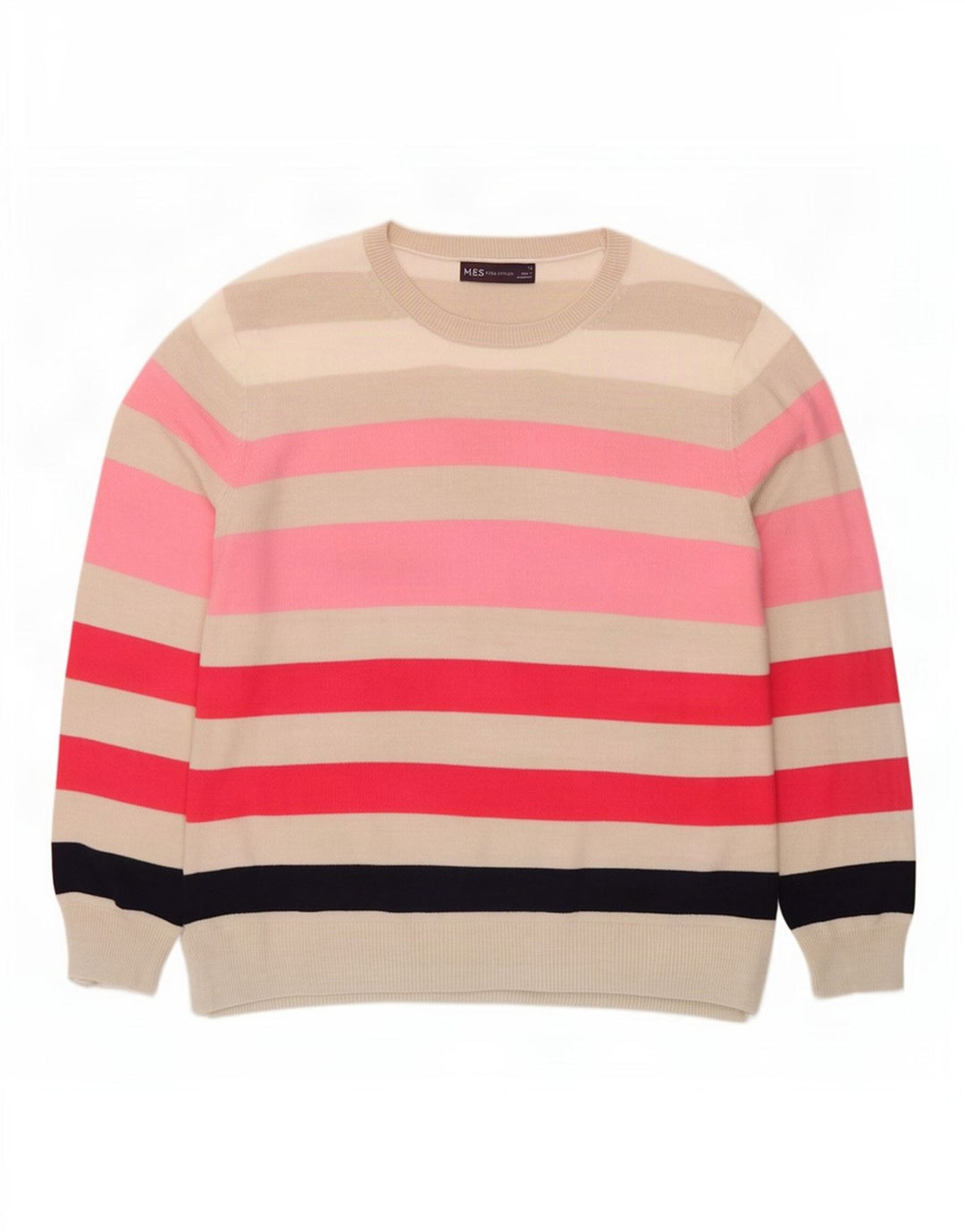 Maglione maglione con scollo a barca da donna Marks & Spencer UK 14 grande multicolore