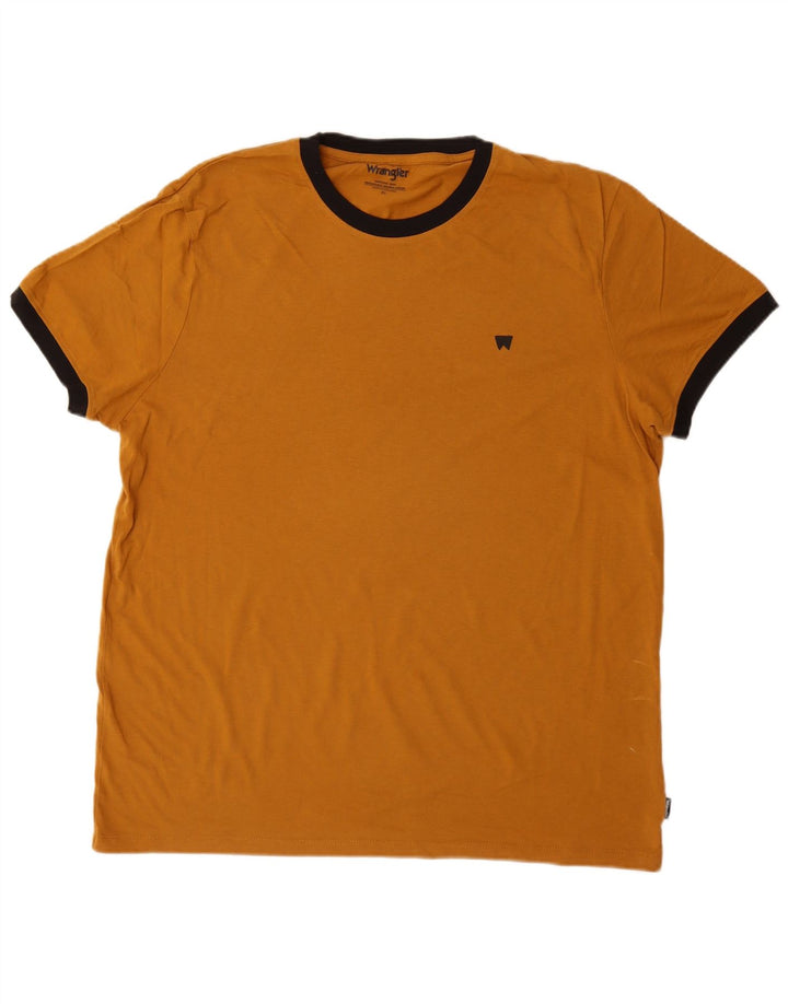 T-shirt da uomo WRANGLER Top XL in cotone marrone