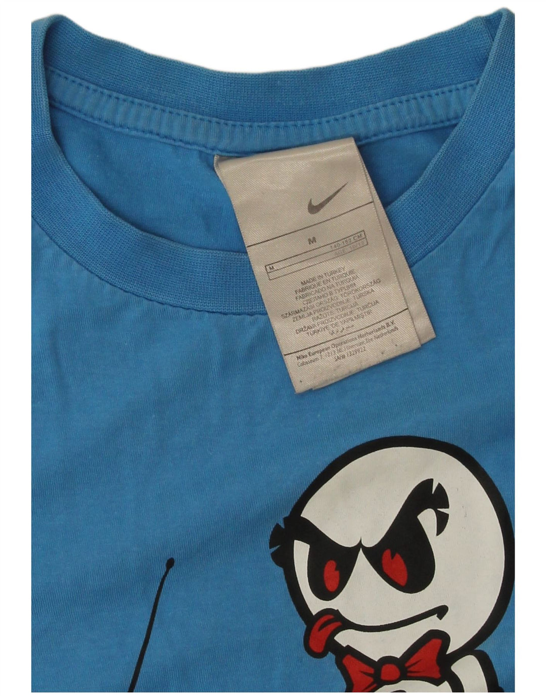 T-shirt grafica da ragazzo Nike Top 10-11 anni in cotone blu medio
