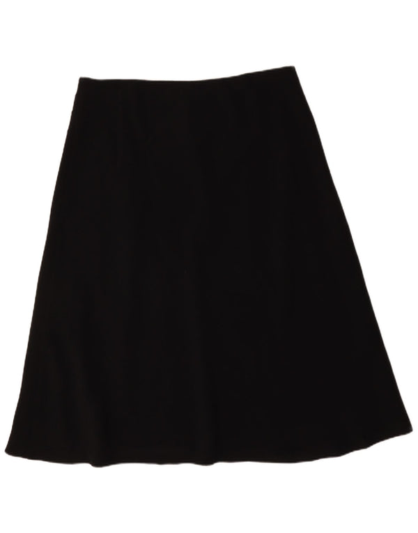 Gonna a trapezio da donna Marks & Spencer UK 18 XL W36 poliestere nero