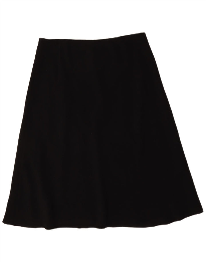 Gonna a trapezio da donna Marks & Spencer UK 18 XL W36 poliestere nero