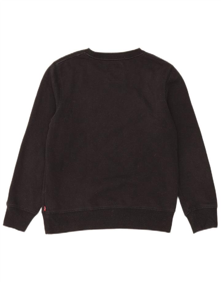 Felpa grafica per ragazzi Levi's 11-12 anni in cotone nero