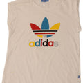 Adidas T-shirt grafica a maniche corte da donna Top UK 14 Medium Bianco